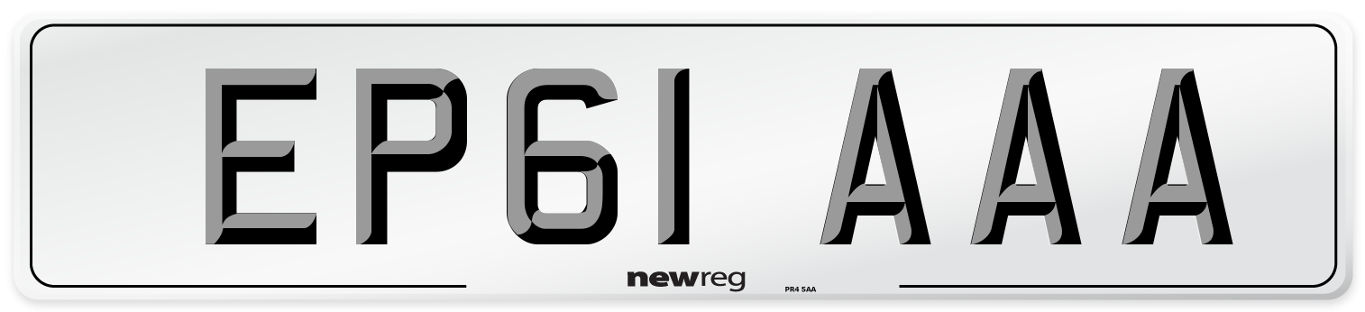 EP61 AAA Number Plate from New Reg
